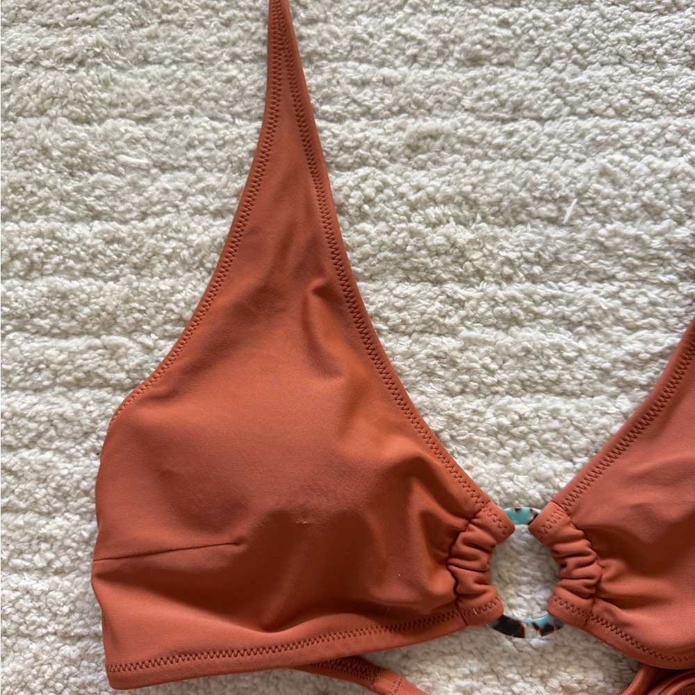 aerie Rust Orange Triangle Bikini Top - Picture 3 of 6